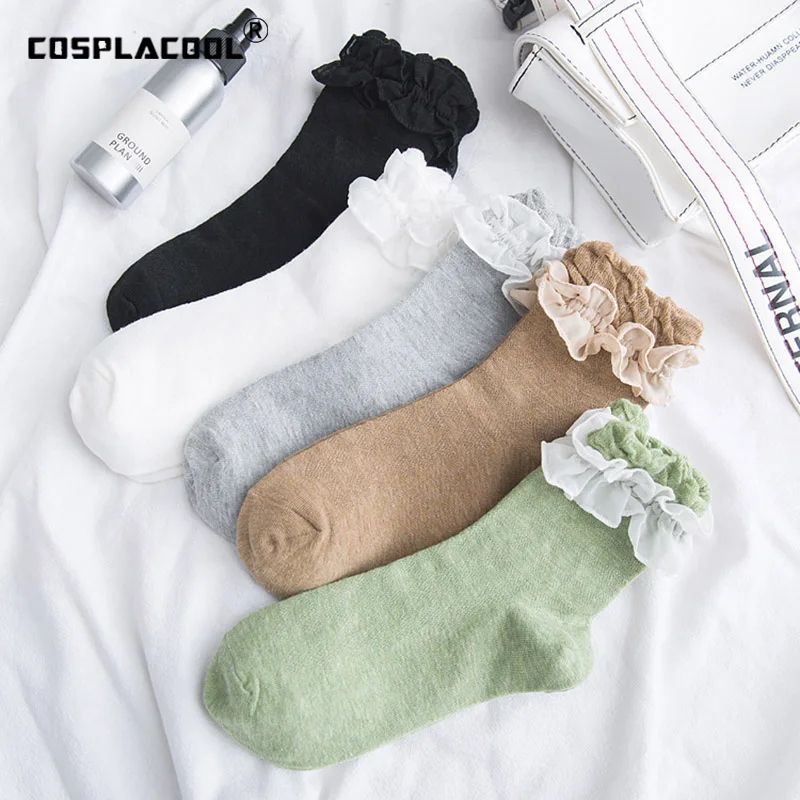 Женские сетчатые носки [COSPLACOOL] кружевные Харадзюку в стиле японской принцессы