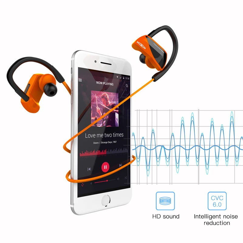Водонепроницаемые Bluetooth-наушники MOXOM беспроводные наушники с встроенным