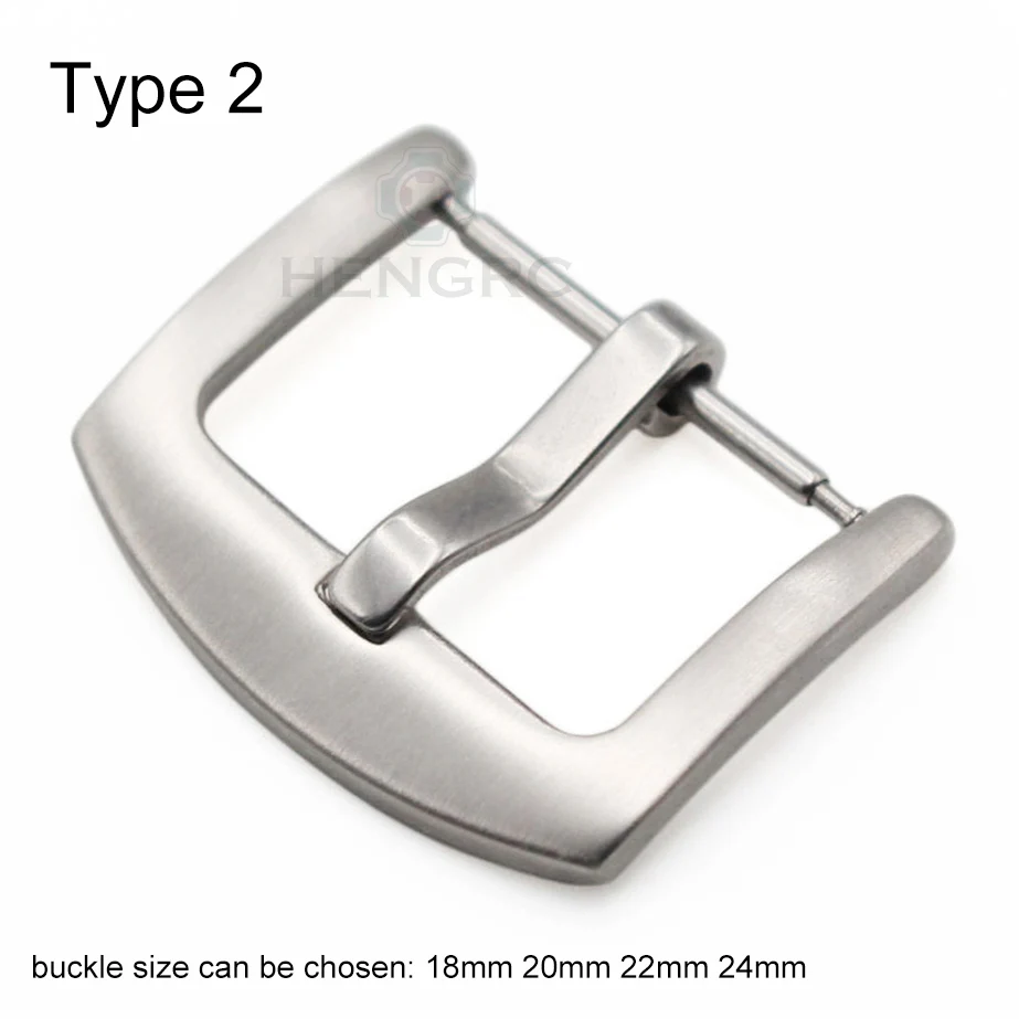 18 20 22 23 24mm Metal Buckle Watch Strap Band Wholesale Solid Stainless Steel Silver Black Brushed Watchbands Clasp Accessories