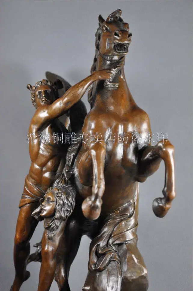 Арт Деко Скульптура Персей Пегас Бронзовая Статуя Подписали QQ EW|statue of liberty colors|bronze