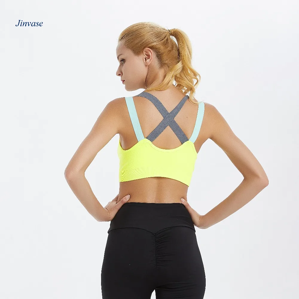 B004 горячая распродажа женский бюстгальтер для йоги пуш-ап спортивный бюстгальтер регулируемые бретельки для спортзала бег мягкий спортивный жилет