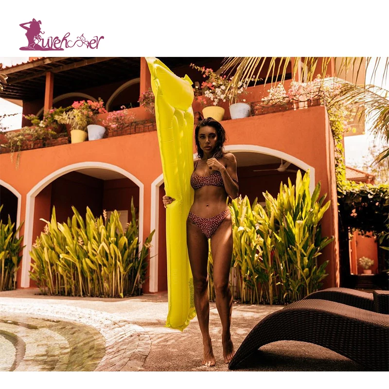 Lurehooker Sexy Low Waist Dot Bikini Set Wave Point Bikinis Vintage Brazilian Biquini 2019 Women Halter Swimwear Bathing Suit |