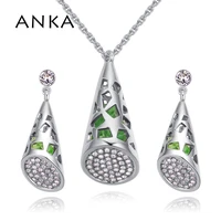 anka crystal pillar set necklace and earrings costume jewelry set jewelry romantic for women sets for wedding 130725