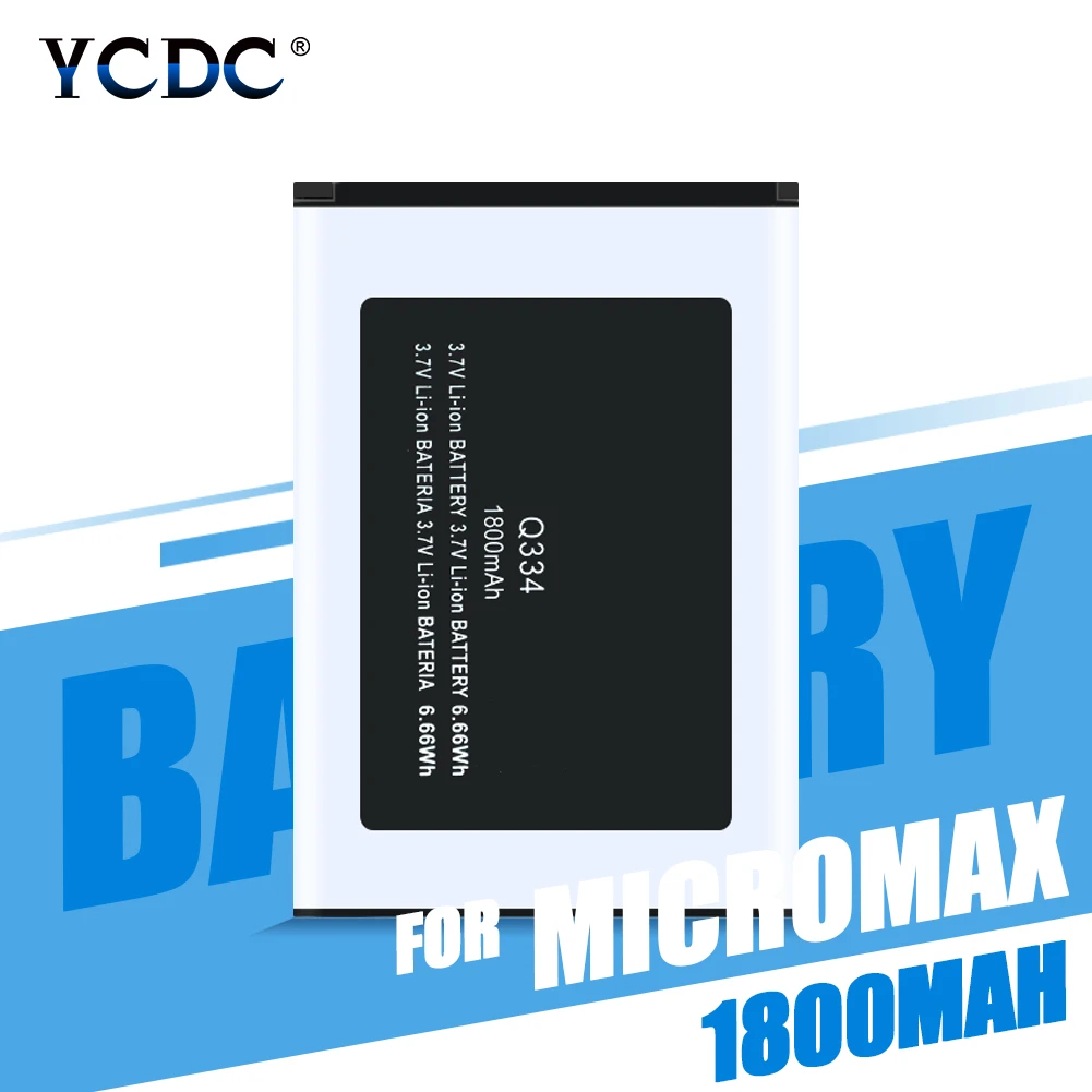 Высокое качество 3 7 V 1800 мА/ч мобильный телефон Батарея Для Micromax Q334 BQ Strike BQS 5020