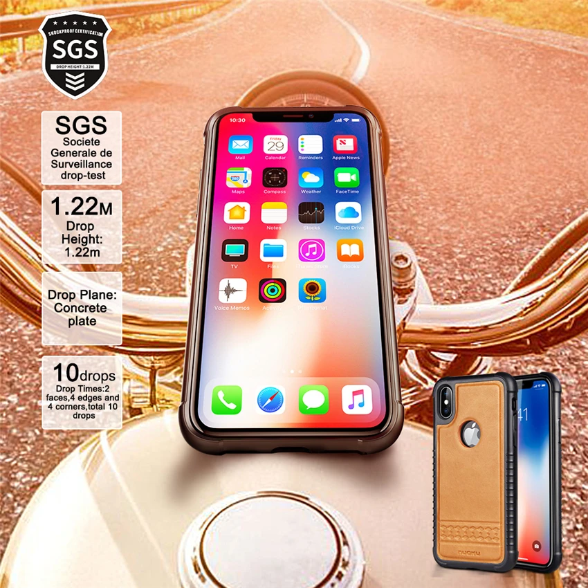 Роскошный NUOKU чехол для телефона из натуральной кожи для iPhone 7, 8 Plus, X, модный стиль, мягкая задняя крышка, чехол, рассеивающий тепло, Coque Funda