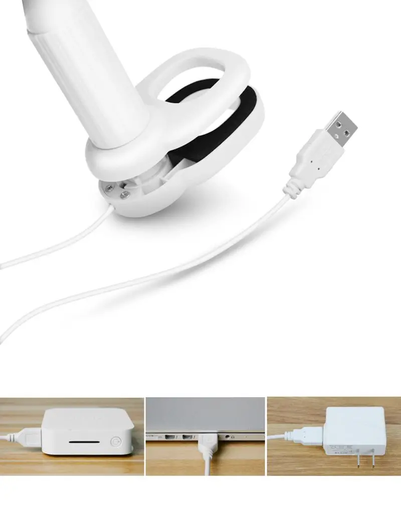 Настольная лампа с сенсорным выключателем с питанием от USB, защита для глаз, светодиодный светильник, регулируемая яркость, гибкий зажим, лампа