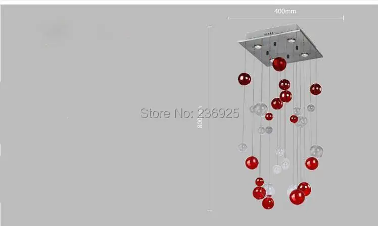 

Red Bubble Pendant Lighting Lamp Hot Sales 2015 New Glass Transparent Free shipping Lustre Lighting Fixtures lamps