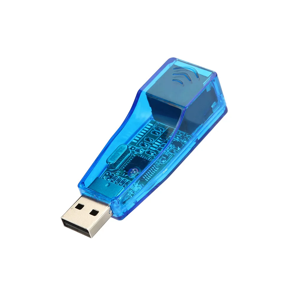 Лидер продаж 2017 сетевая карта USB 2 0 к LAN RJ45 Ethernet 100 Мбит/с адаптер синего цвета для