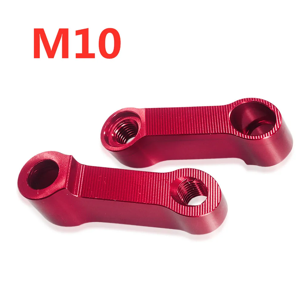 M10X1.25mm Red Для Honda CB400 VTEC CB1300 CB1100 CB500F CB600F Moto запчасти 10 мм 8 мм мотоциклетные зеркала заднего вида удлинитель Riser удлинитель адаптера - Цвет: M10X1.25mm Red