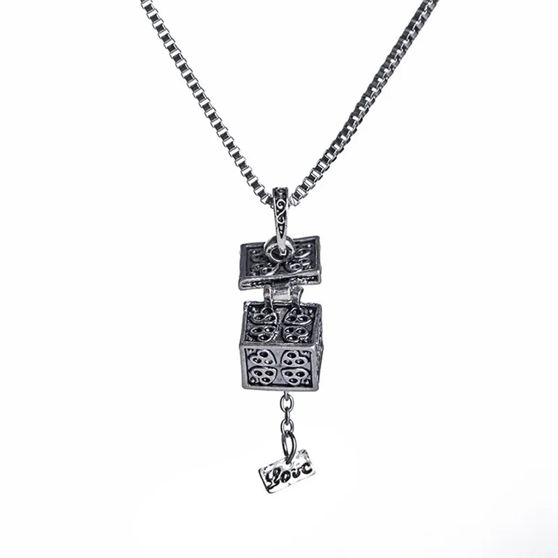 Creative Openable Magic Box Pendant Necklace Fashion Vintage Antique Silver Plated Retro Ethnic Jewelry Gift For Women | Украшения и