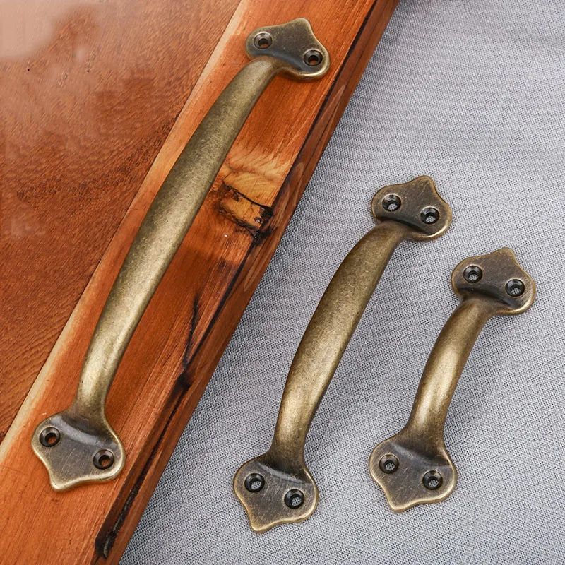 2 шт. дверная ручка зеленая бронза металл винтажный шкаф ящик для шкафа ручки