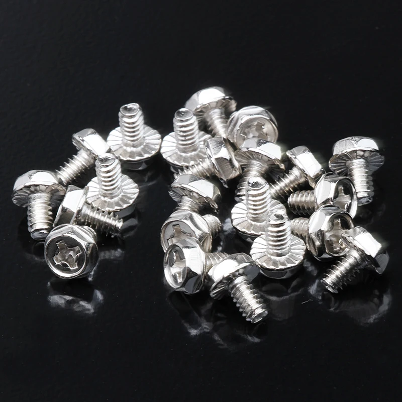 100 шт поперечный винт с железным покрытием никелевая головка машина из