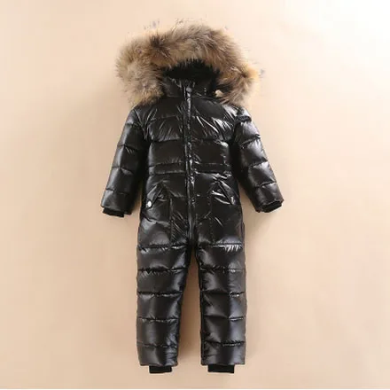 Детский пуховой комбинезон для мальчиков и девочек 0 5 лет зимняя плотная верхняя