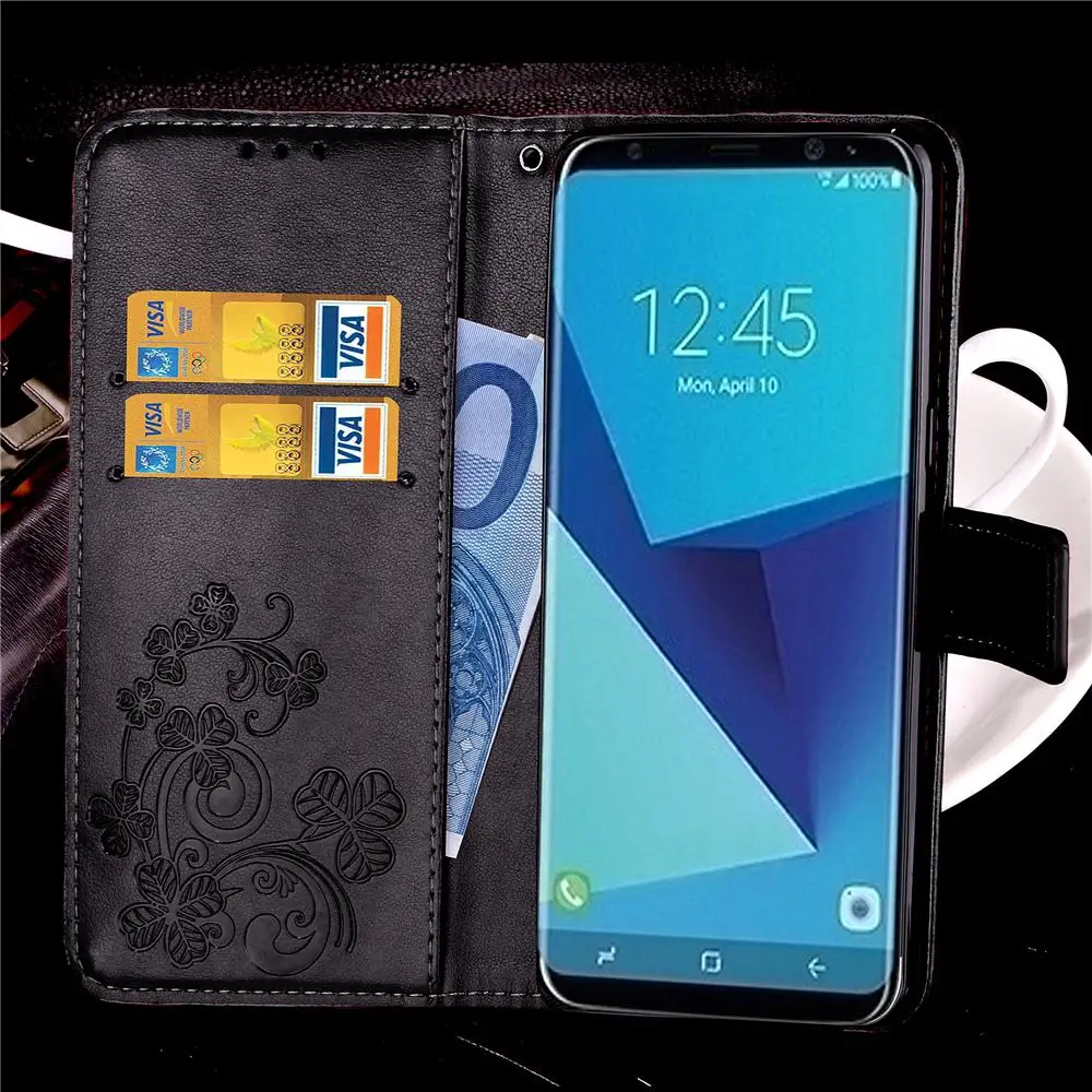 Роскошный кожаный чехол бумажник с откидной крышкой для Samsung Galaxy S8 Plus телефона