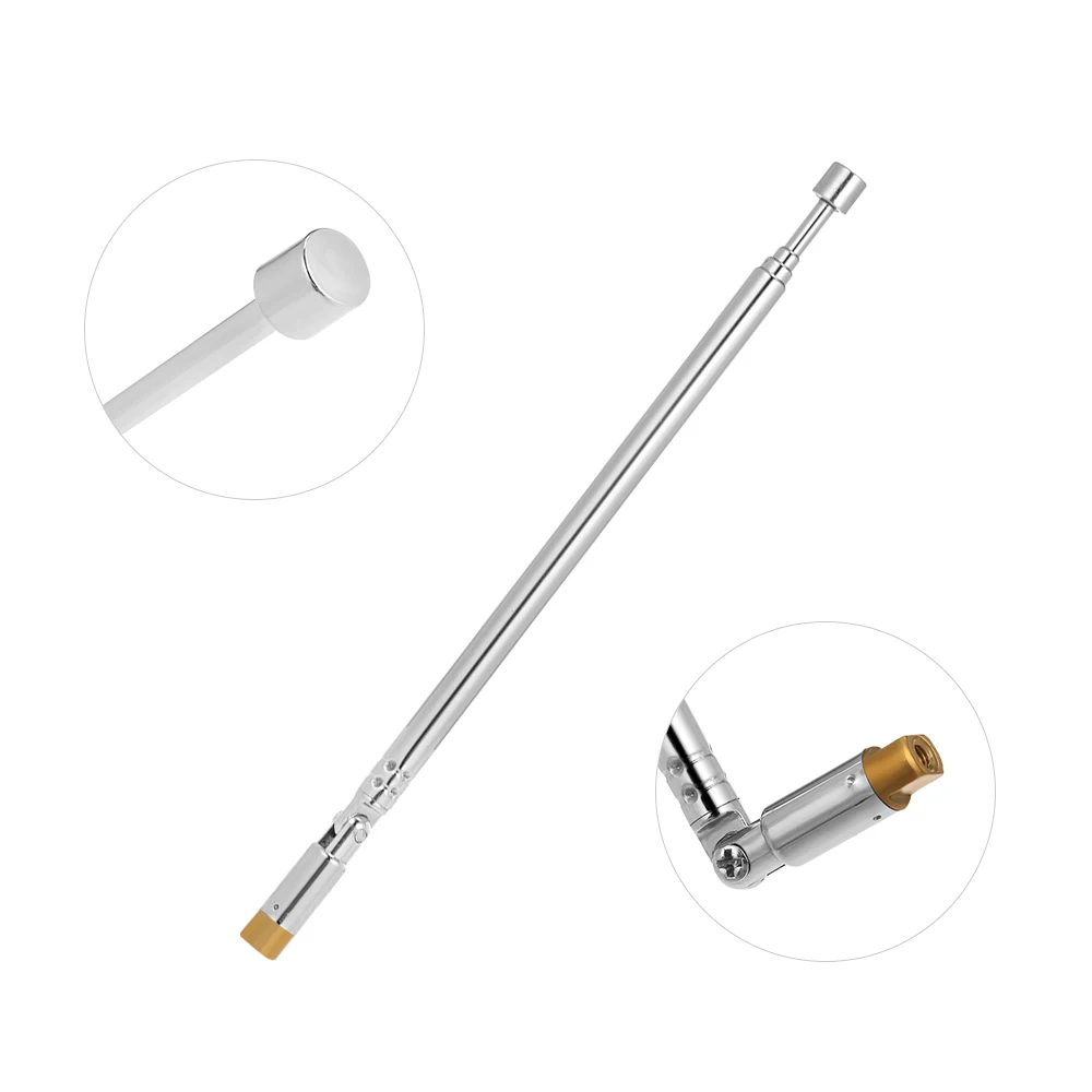 Телескопическая FM Радио ТВ антенна 4 секции 360 ° вращающийся|Телевизионные