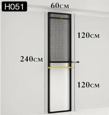 60X240m Двухъярусная витрина для магазина одежды, комбинированная стойка для мужчин и женщин, витрина для магазина одежды, железная одежда - Цвет: 60X240m