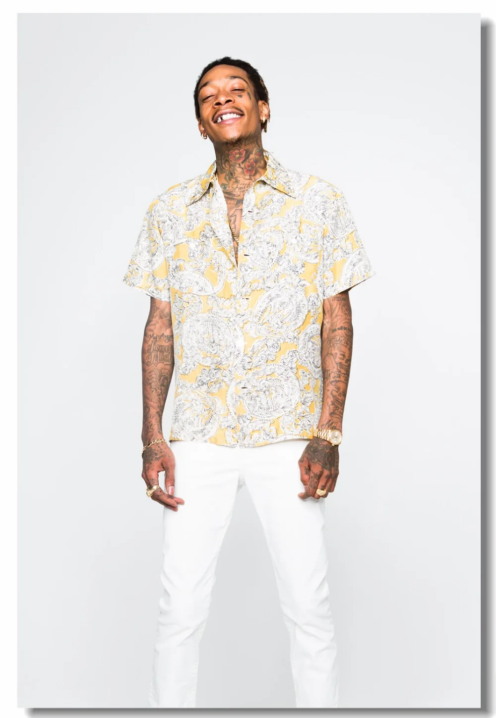Пользовательские холщовые настенные наклейки Wiz Khalifa Постер настенная наклейка