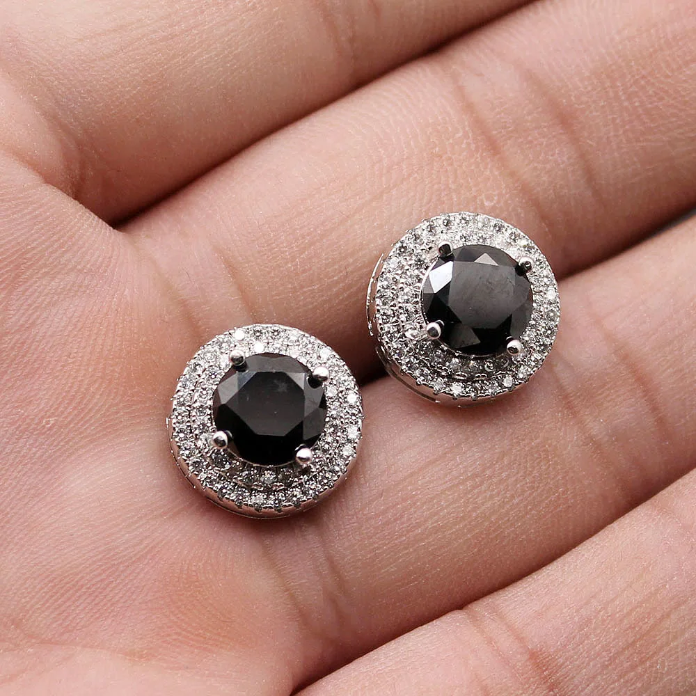 Hermosa Jewelry Unique Wedding Party Women Earrings 925 Sterling Silver Engagement Circular Series BKHM-016 | Украшения и