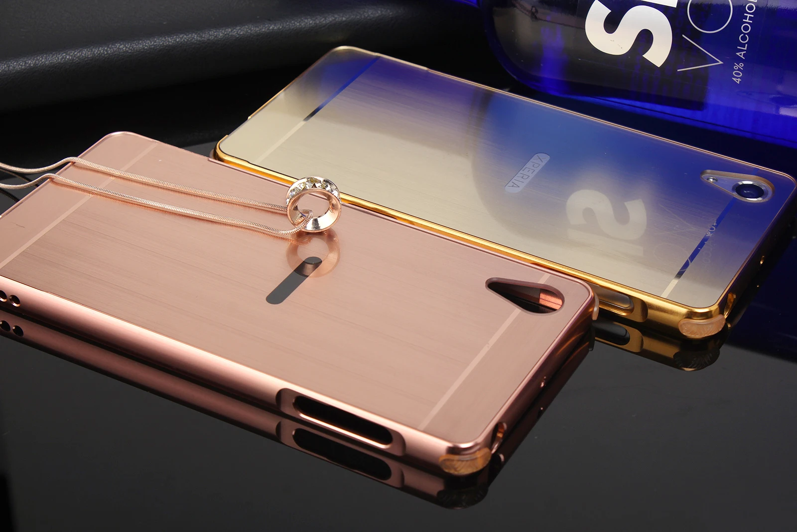 Four-Corner Protection Metal Frame Brushed Back Case Cover for Sony Xperia X XZ XA /XA Ultra /X Compact / Performance/F8131 |