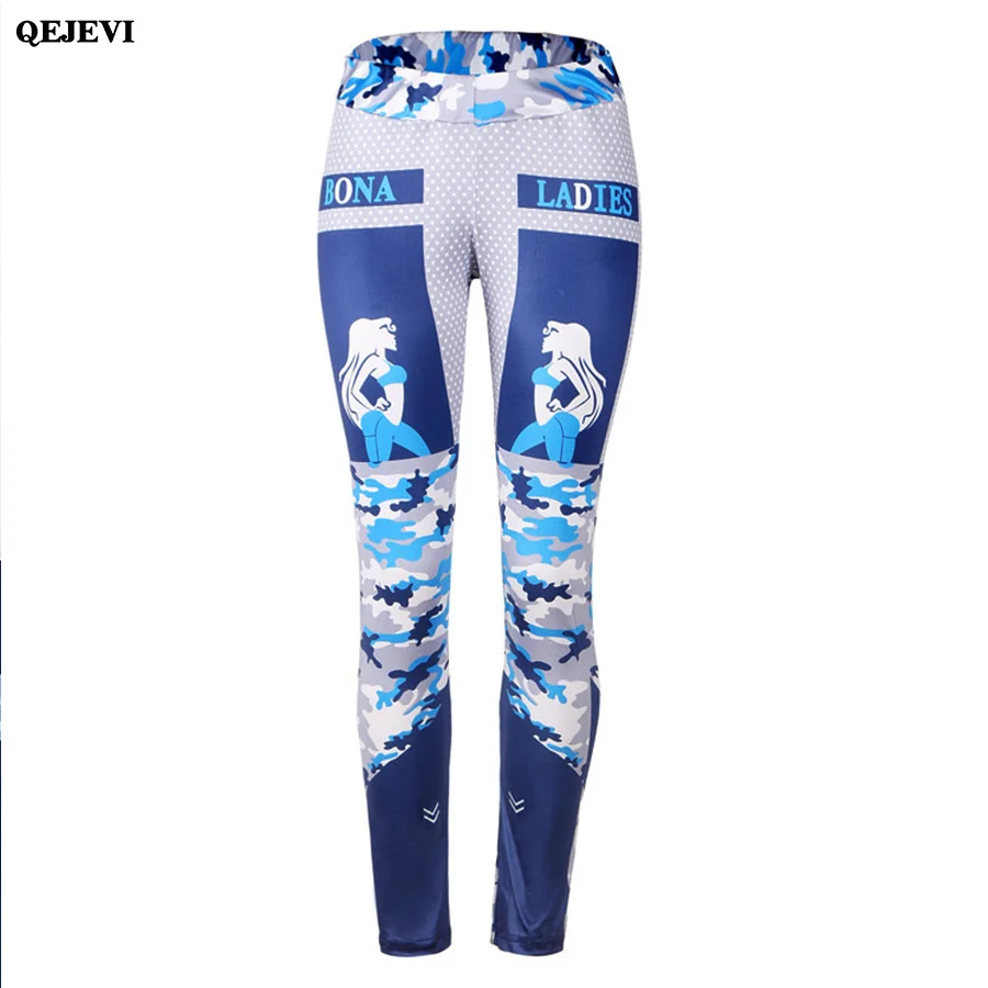 Фитнес Штаны с камуфляжным принтом Русалка Леггинсы Activewear тренировки узкие