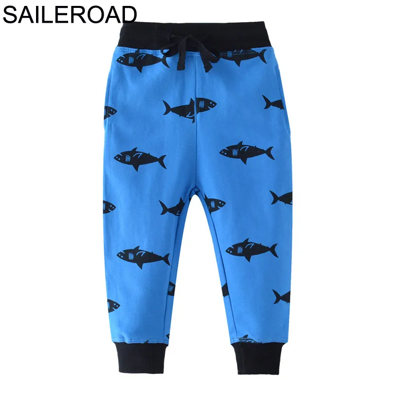 SAILEROAD 2-7лет Животное Акула Infantil Младенцы Шаровары Хлопок Детские брюки Брюки для малышей Осень Детские спортивные брюки