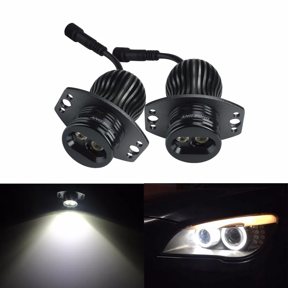 

ANGRONG HeadLight LED 20W Angel Eye Halo Ring Light Bulb White(CA214) For BMW E90 E91 3 Series