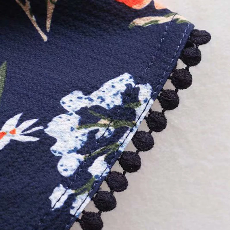 WXWT Женский Летний комбинезон в стиле ретро с модным принтом и v-образным вырезом