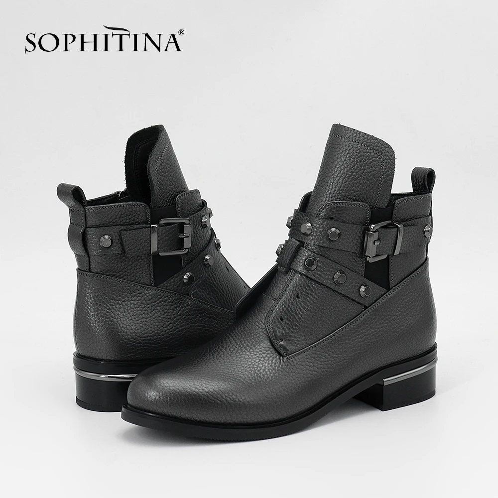 SOPHITINA/Ботильоны женские на весну и осень. Демисезонная обувь женская из