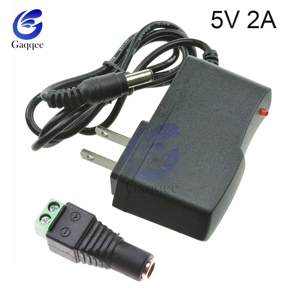 ЕС и США драйвер plug адаптер переменного тока 110V 220V DC/DC 12V 2A 5V 1A 5,5*2,1 мм светодиодный Питание+ femalе для Светодиодные ленты конвертер