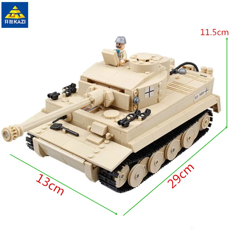 KAZI 995 шт век военный танковый Танк Panzer King Tiger строительные блоки кирпичная