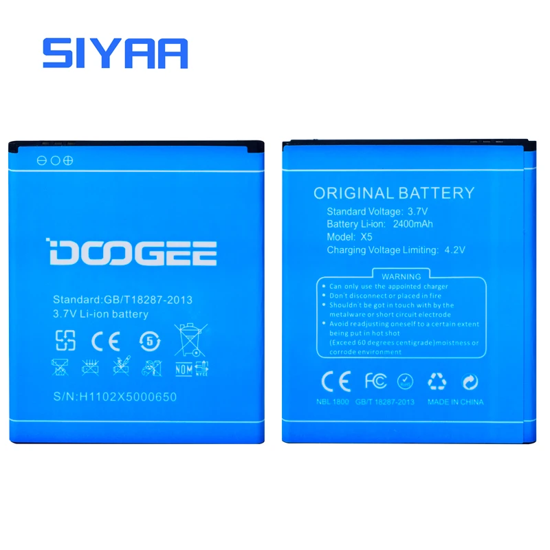 Оригинальный аккумулятор для мобильного телефона Doogee X5 B DG800 DG550 DG2014 литий ионный