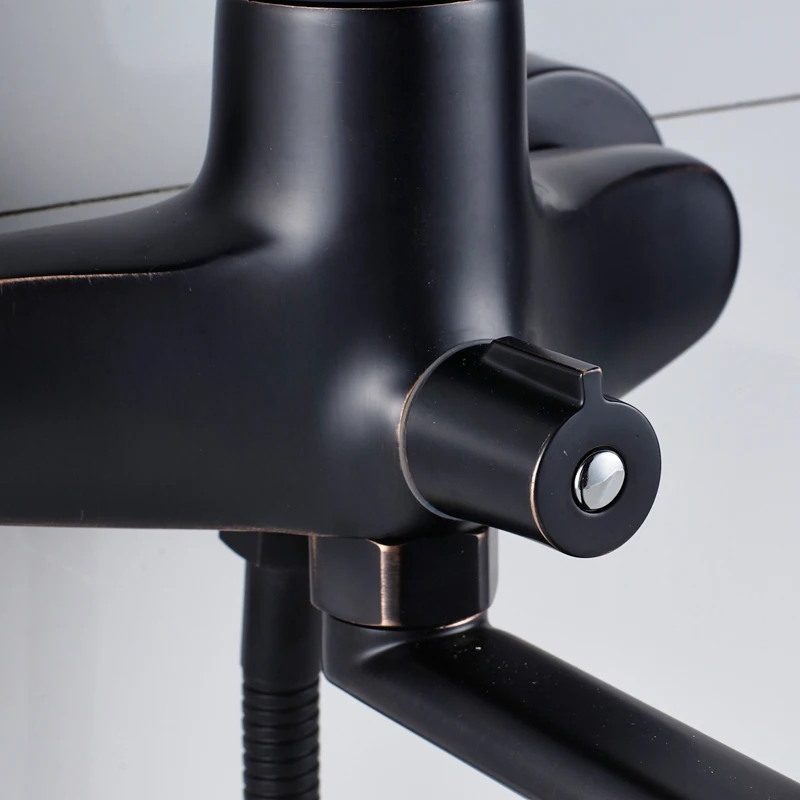 Роскошный смеситель для ванной настенный с длинным носиком раковины ручным