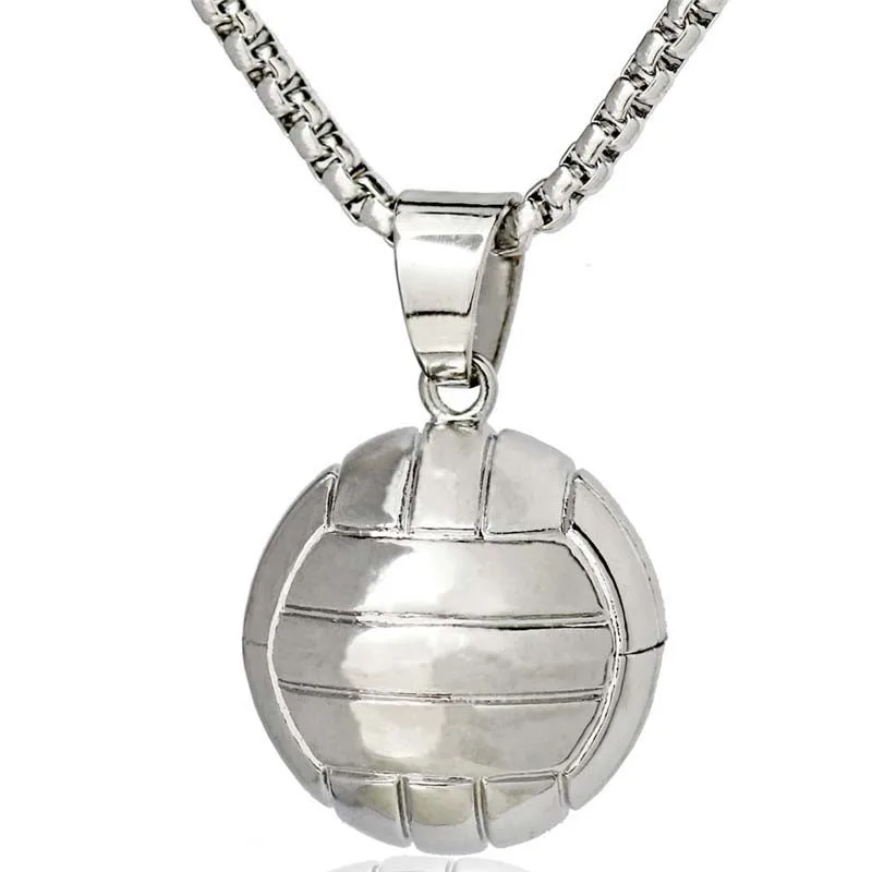 3D волейбольная спортивная подвеска ожерелье я люблю волейбол из нержавеющей