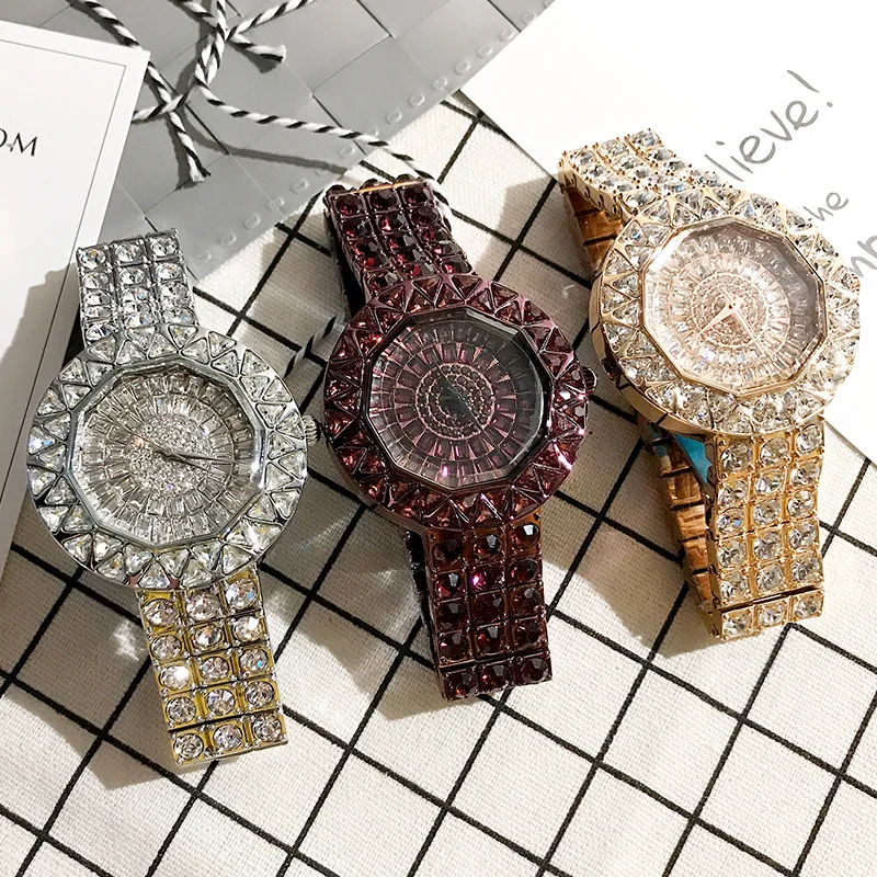 Часы женские кварцевые из нержавеющей стали под розовое золото|watch rhinestone|watch