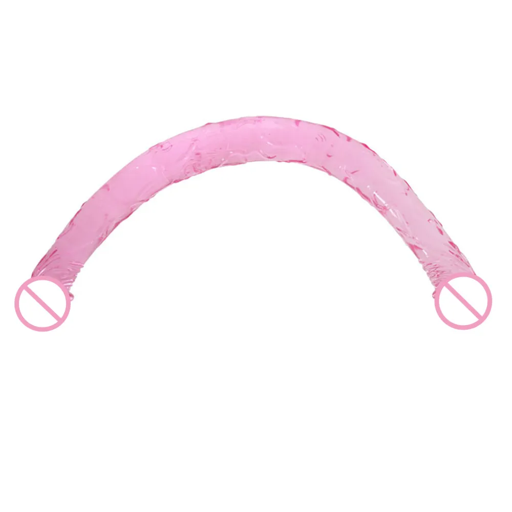 Реалистичный двойной фаллоимитатор большой мягкий гибкий пенис интимные