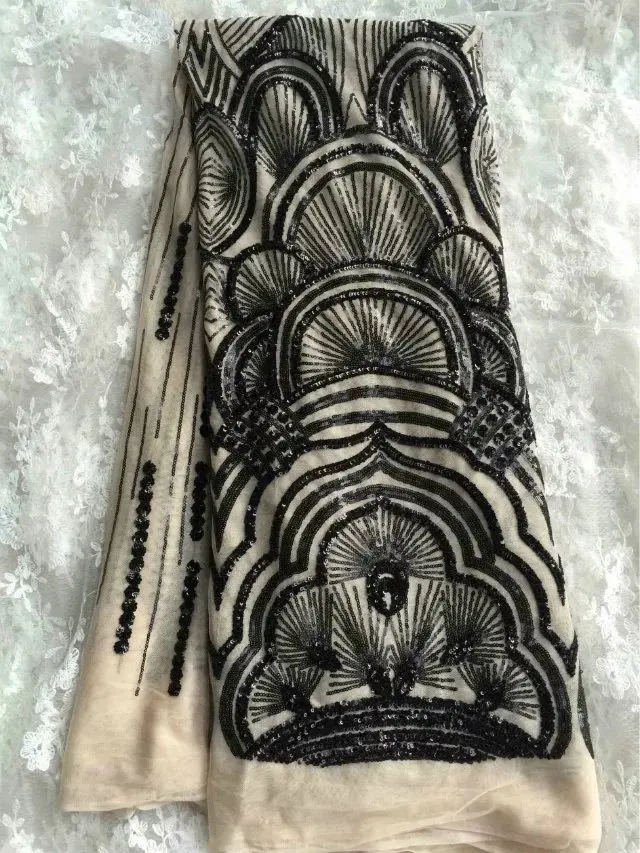 African Lace Fabric 2016 French Sequins Net new gold sequin fabric 5yard High Quality Tulle Sequin |