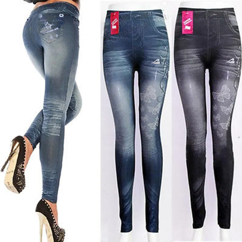 Женские джинсы имитация ковбойских брюк эластичные узкие брюки-карандаш с