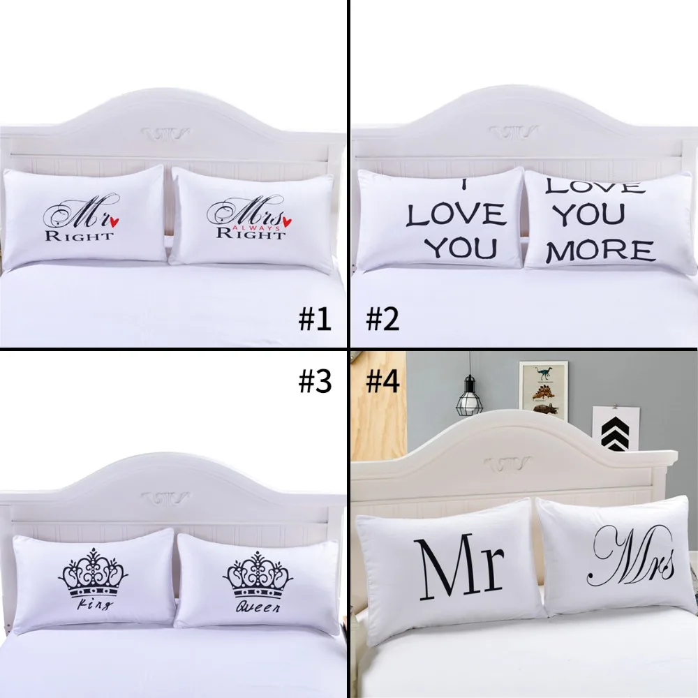 2 шт. Наволочка на подушку Чехол чехол пара подарок любимым decorativewhite Подушка s для