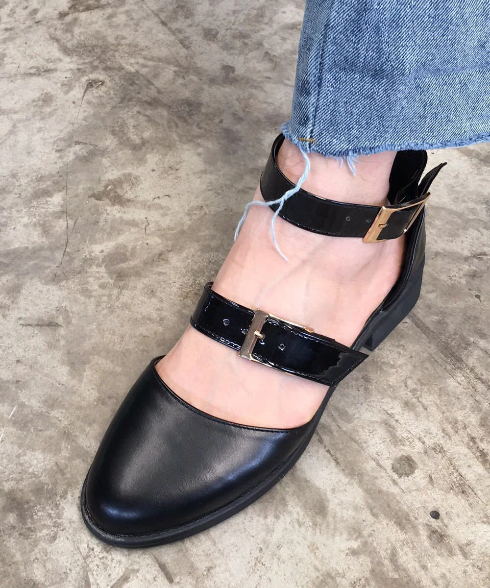 HIBISMIX/Новинка года; Модные женские ботильоны; обувь с пряжкой buckle Strap Flats размера плюс; Разноцветные женские туфли на плоской подошве с круглым носком; 1337