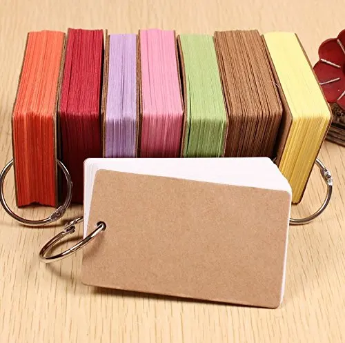 Простая в использовании флеш-карта Ring карта для указателя 50 пустых белых страниц