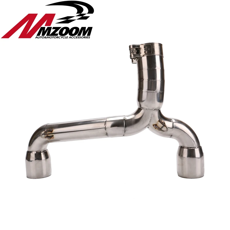 Мотоцикл Высокое качество нержавеющая сталь глушитель Mid Middle Fit трубки разъем для