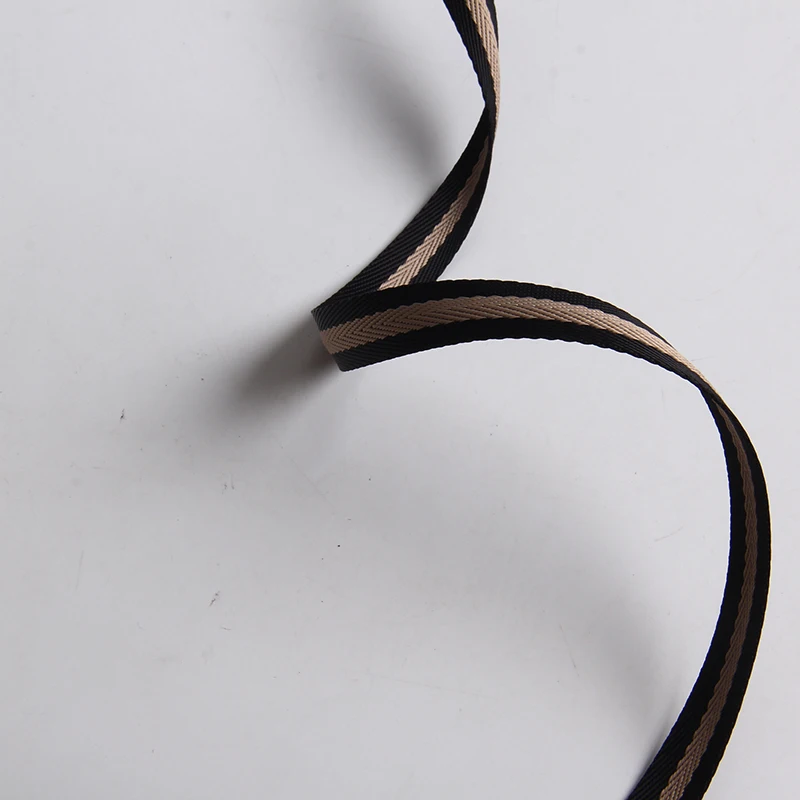 1 5 см лента в елочку бежевый/черный цвет Высокое качество нейлоновая тесьма 5/8