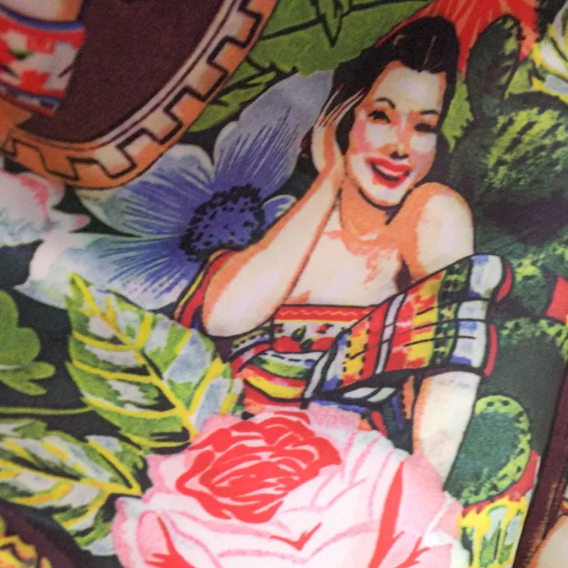Free Shipping! (3yards/lot) Printing Top Fashion Oil Painting fabric allover complex work Luxuy printted Dress sewing Fabrics | Дом и сад