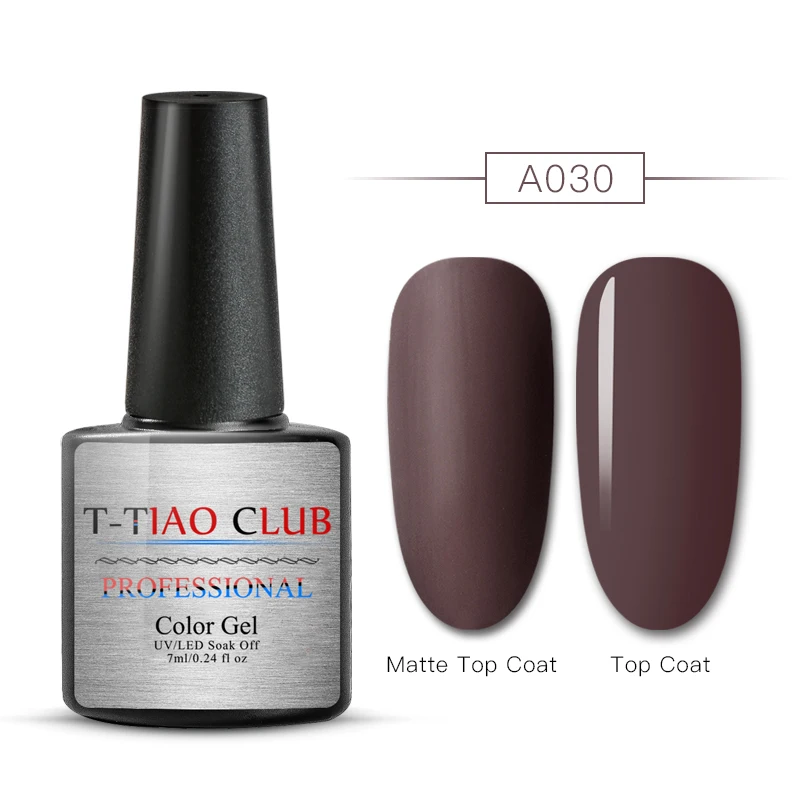 AAM30326 T-TIAO CLUB, 7 мл, матовое верхнее покрытие, счастливый цвет, Полупостоянный Гель-лак, УФ светодиодный, лампа, долговечный, отмачивается, Гель-лак для ногтей - Цвет: AAM30326