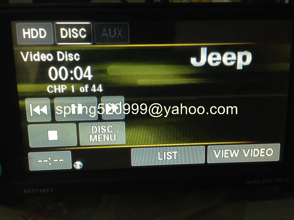 P05091332AC Chrysler Do & dge Одиночная аудиоголовка DVD с декодированием HDD жесткий диск MP3 AUX