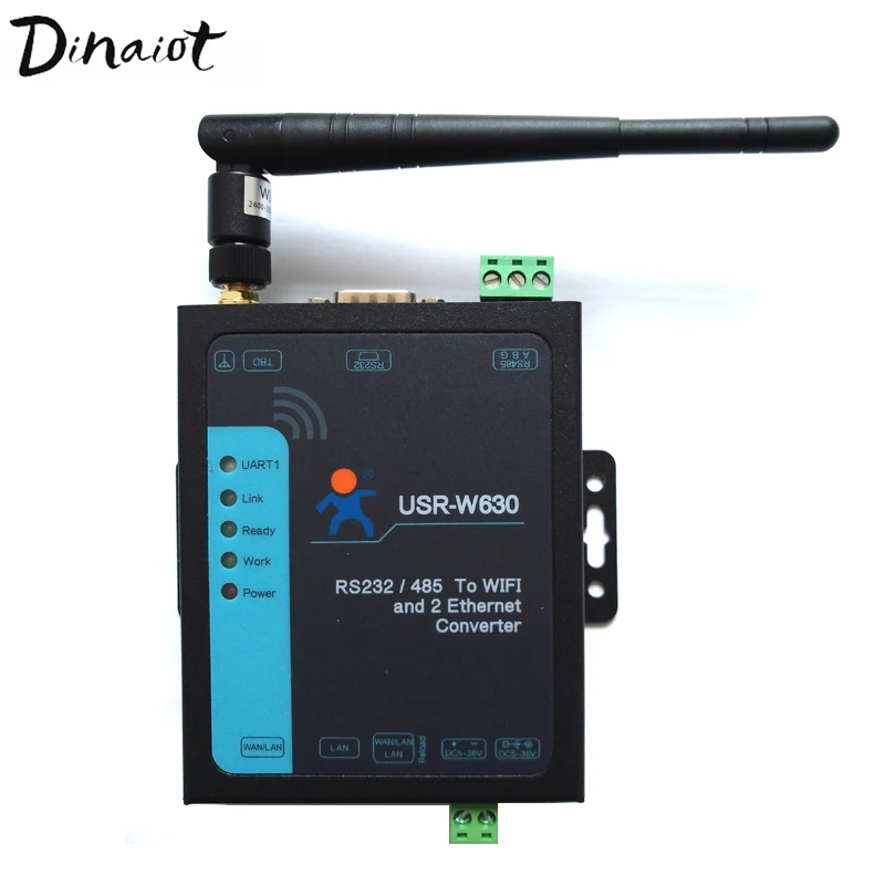 Промышленный последовательный преобразователь порта к Wi Fi Ethernet с 2 портами RJ45
