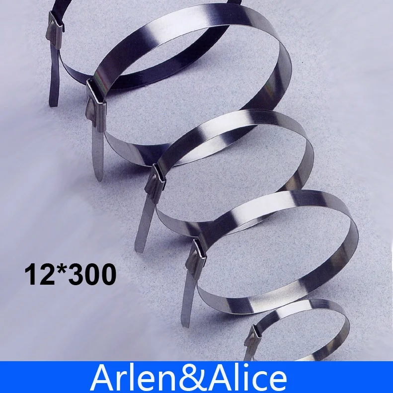 100 шт. самоблокирующиеся кабельные стяжки из нержавеющей стали 12 мм x 300 |