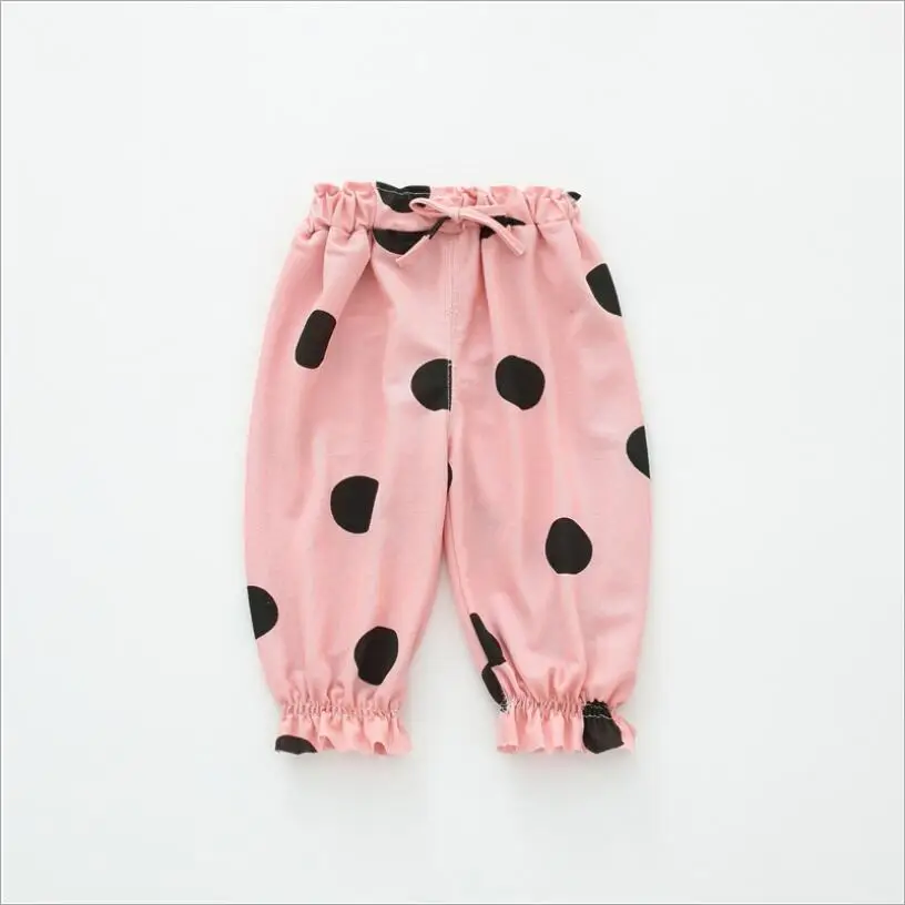 Весна 2019 брюки для девочек новые с защитой от комаров фонарики широкие штаны