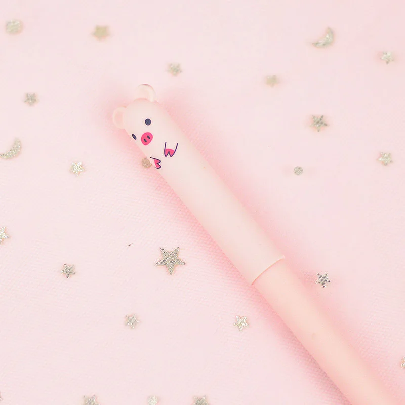 1 шт. милое мультяшное животное Свинка панда Медведь стираемая гелевая ручка