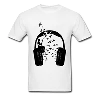 custom ink black picture tshirt men headphone bassoon attract spring swallow cheaper funny t shirts music college t shirt